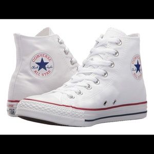 Brand new white converse high tops